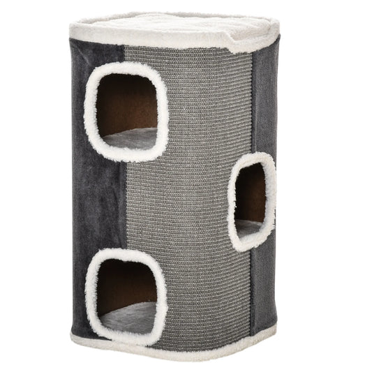Houten kattenpaal met hangmat – Natuurlijk en rustgevend