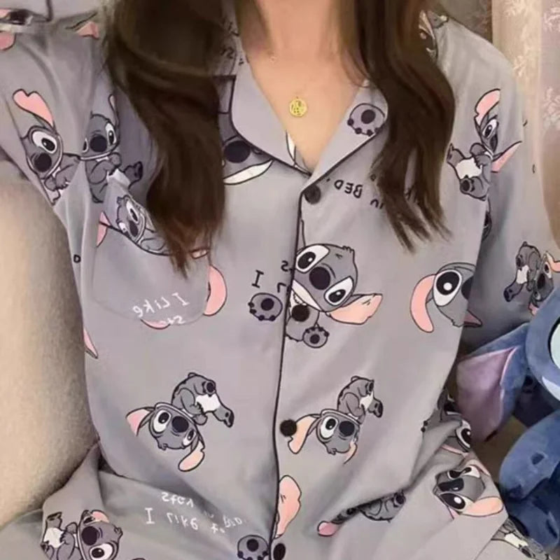 Dames pyjama katoen in pastelkleuren