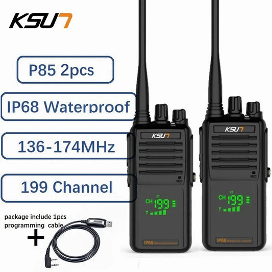 Walkie talkies met oplaadbare batterijen
