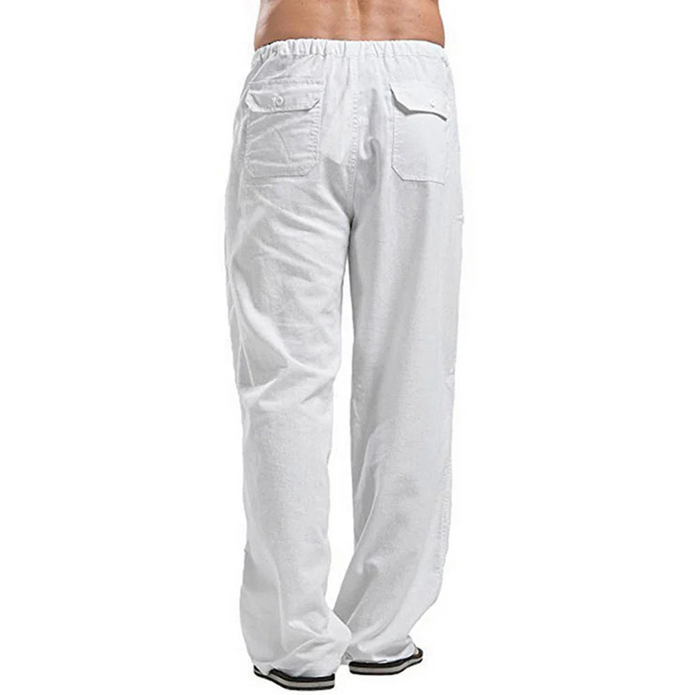Linnen broek man met minimalistisch design – Modern en eenvoudig