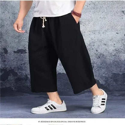 Linnenmix broek heren met verstelbare tailleband – Flexibel en netjes