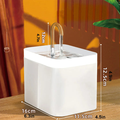 Waterfontein kat met LED-verlichting – Handig in het donker