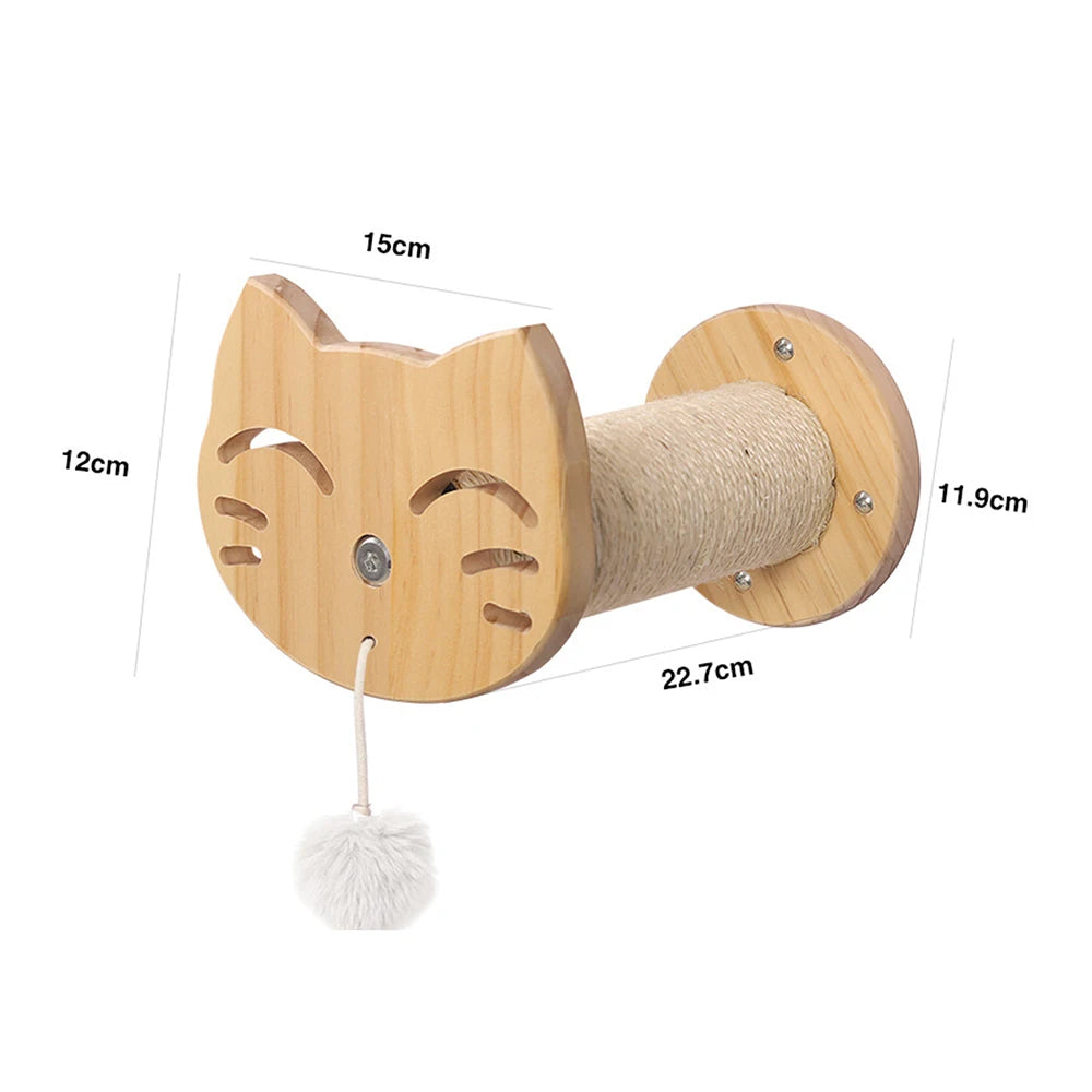 Houten kattenpaal met hangmat – Natuurlijk en rustgevend