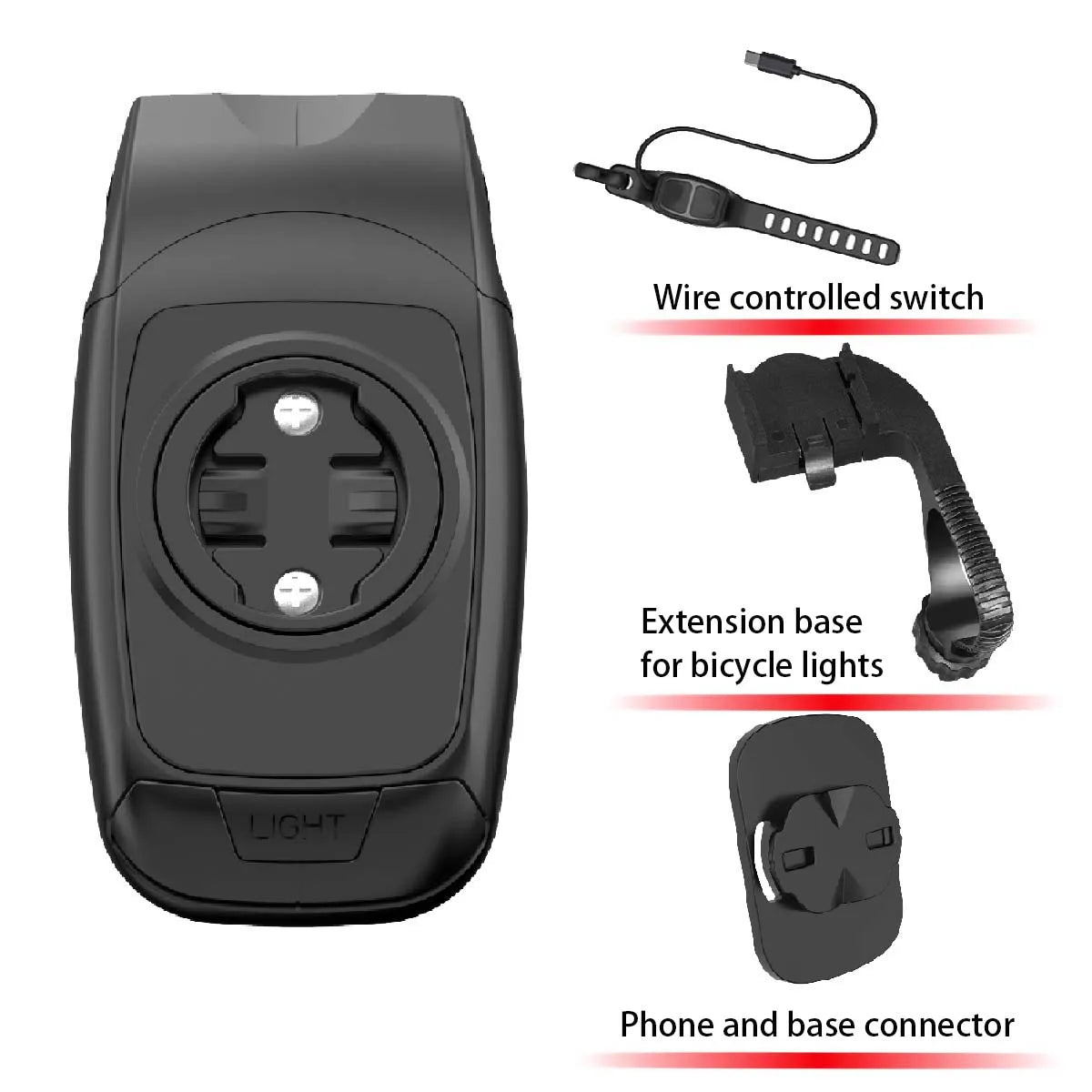 Fietslampjes met knipperlicht en continue modus
