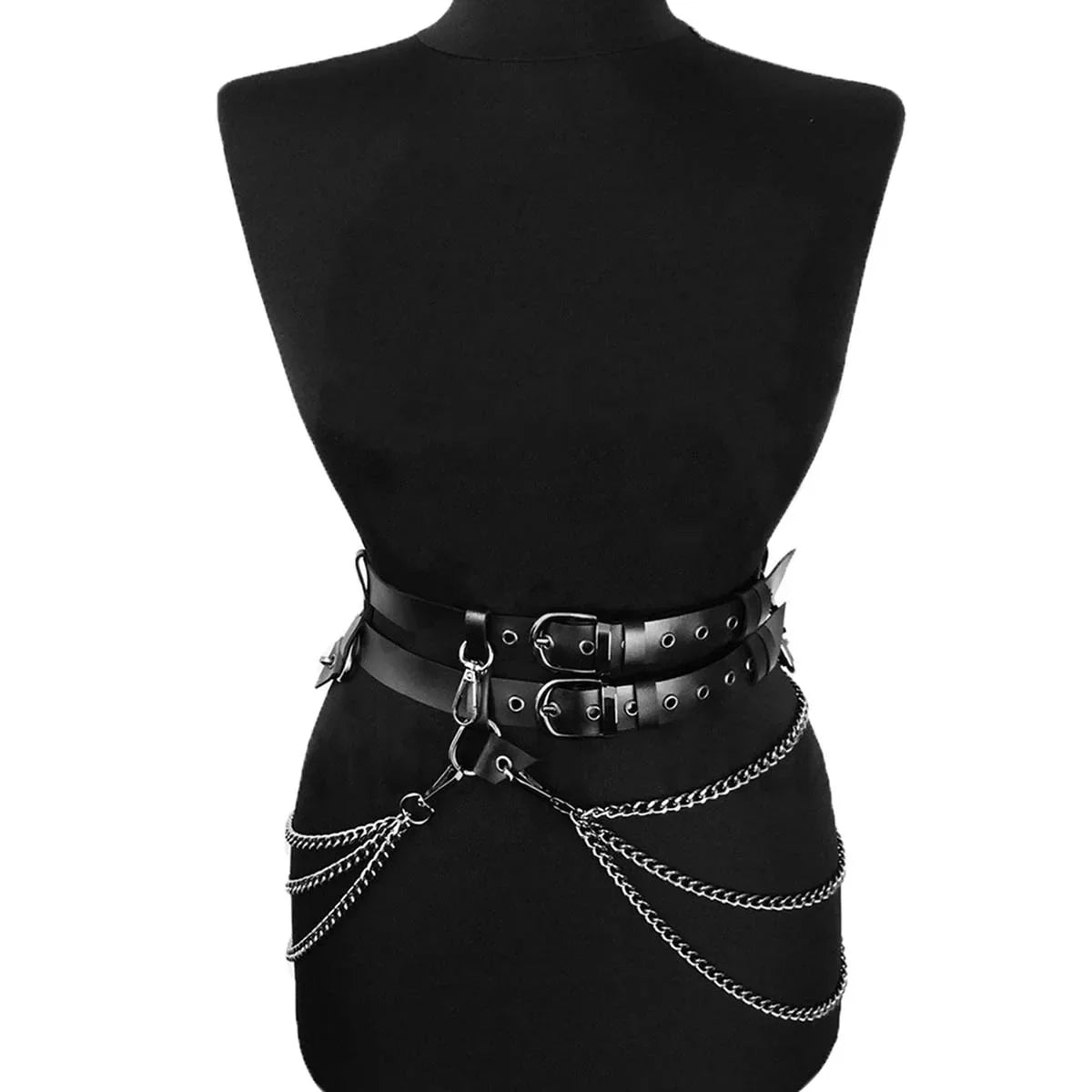 Riem met ringgesp en naturel textuur