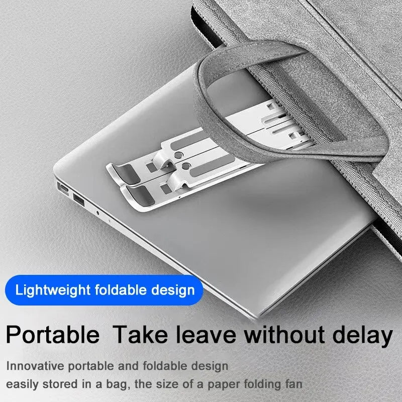 Dunne laptopstandaard voor compacte bureaus