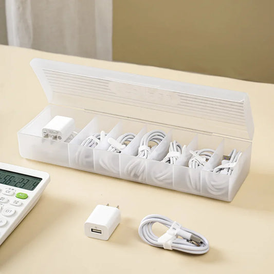 Kabel organizer in stoffen doos – Warm en huiselijk