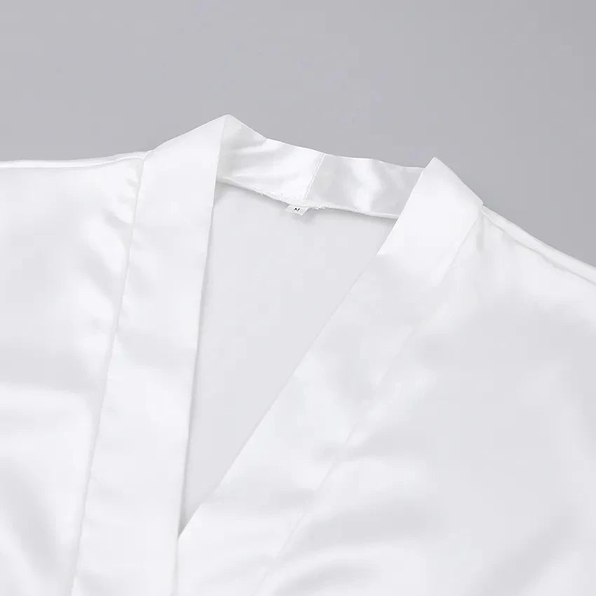 Ochtendjas voor dames met elegante pluimdetails - Perfect voor zomerse ochtenden