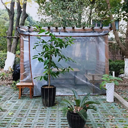 Blauw dekzeil met verstevigde hoeken