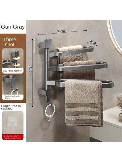 Zwart handdoekenrek wand – Past in elke moderne badkamer