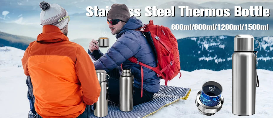 Thermosfles met draaglus – Gemakkelijk mee te nemen