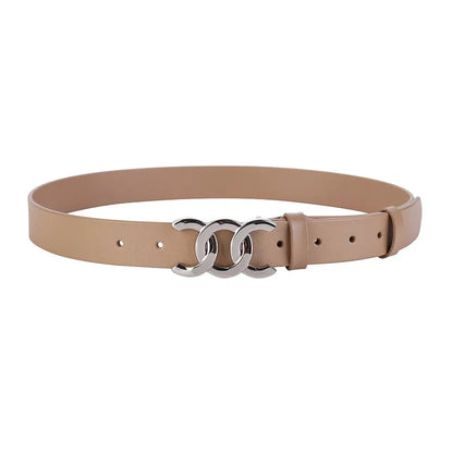 Taupe riem dames met matte afwerking
