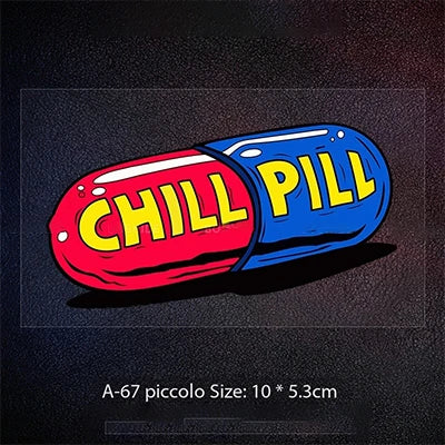 auto stickers - kleurrijke 'Chill Pill' ontwerpen voor persoonlijke expressie