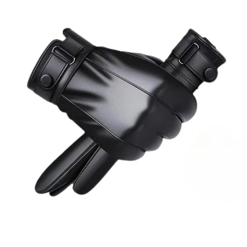 Stevige leren heren handschoenen met grip