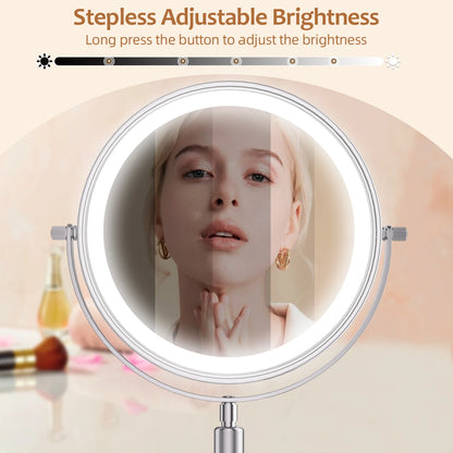 Ronde make-up spiegel met verlichting – Stijlvol en functioneel