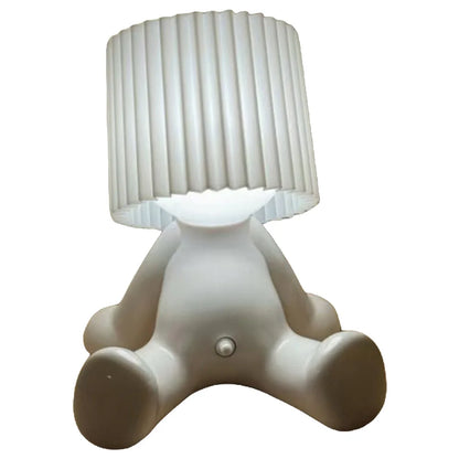 Lamp nachtkastje met houten voet – Natuurlijke charme