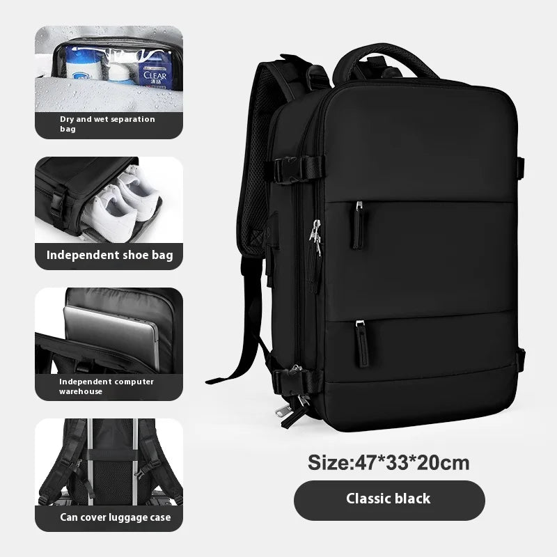 Handbagage rugzak met USB-poort – Opladen onderweg