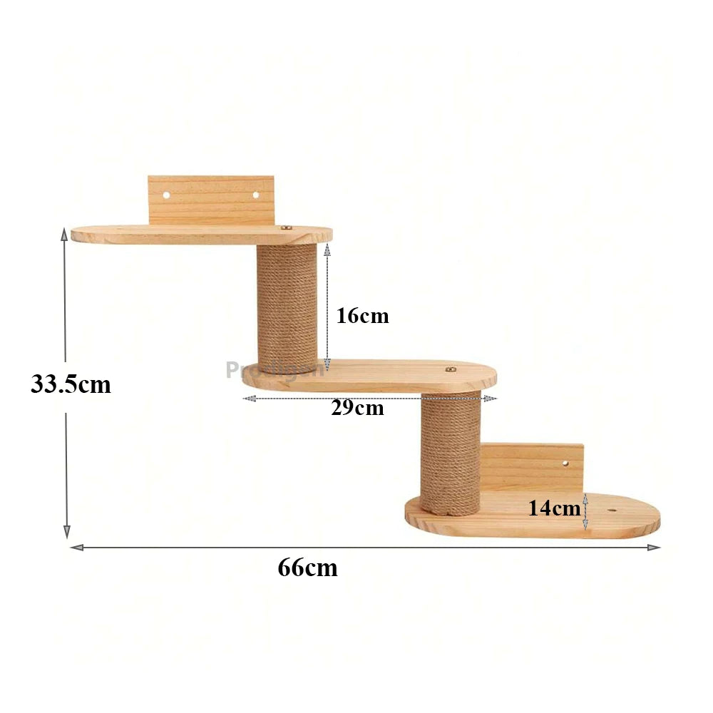 Krabpaal wanddesign met planken – Compact en praktisch