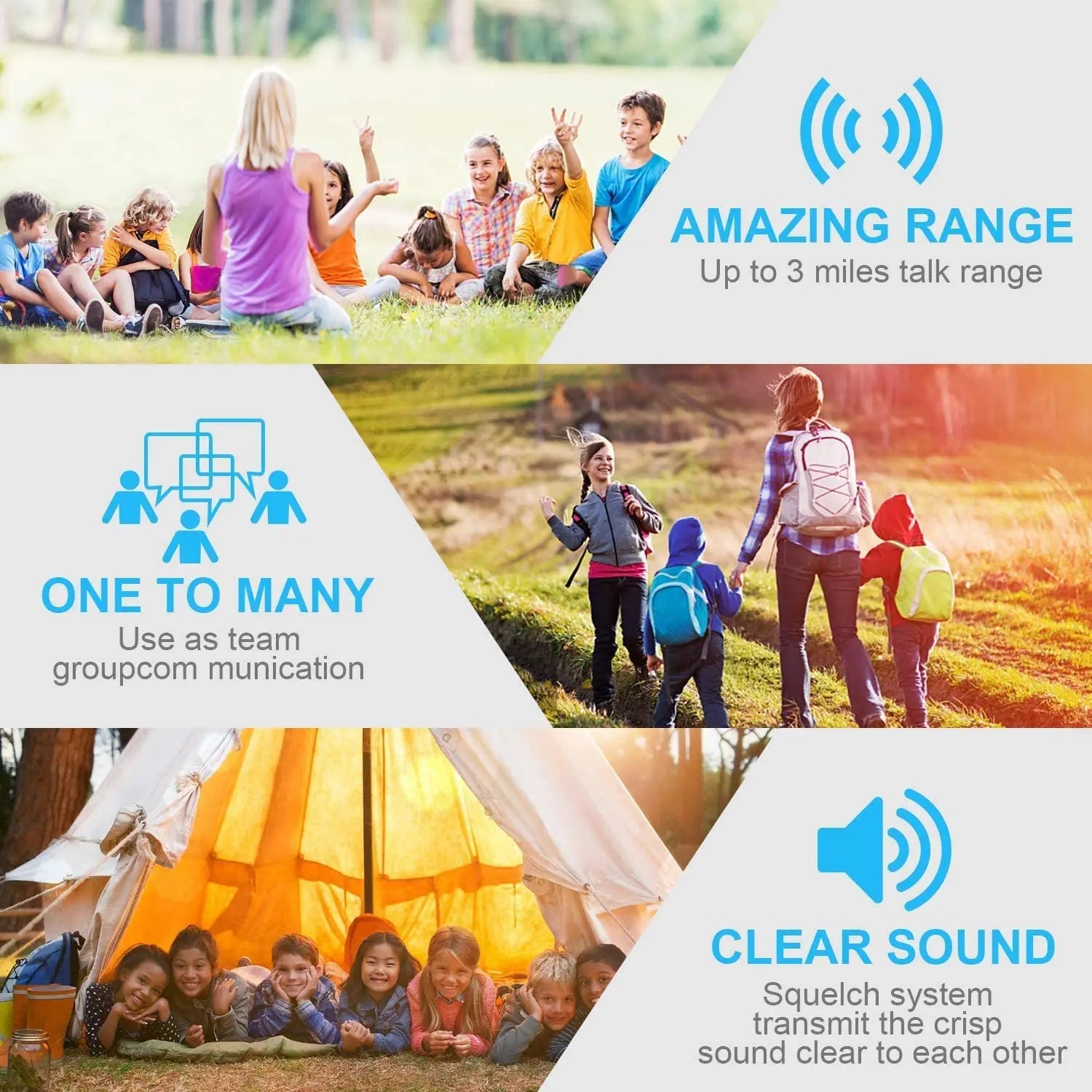 Action speelgoed walkie talkies met clip