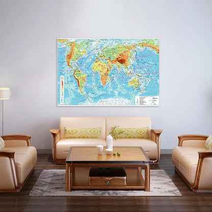 Wereldkaart schilderij – Een echte eyecatcher in huis