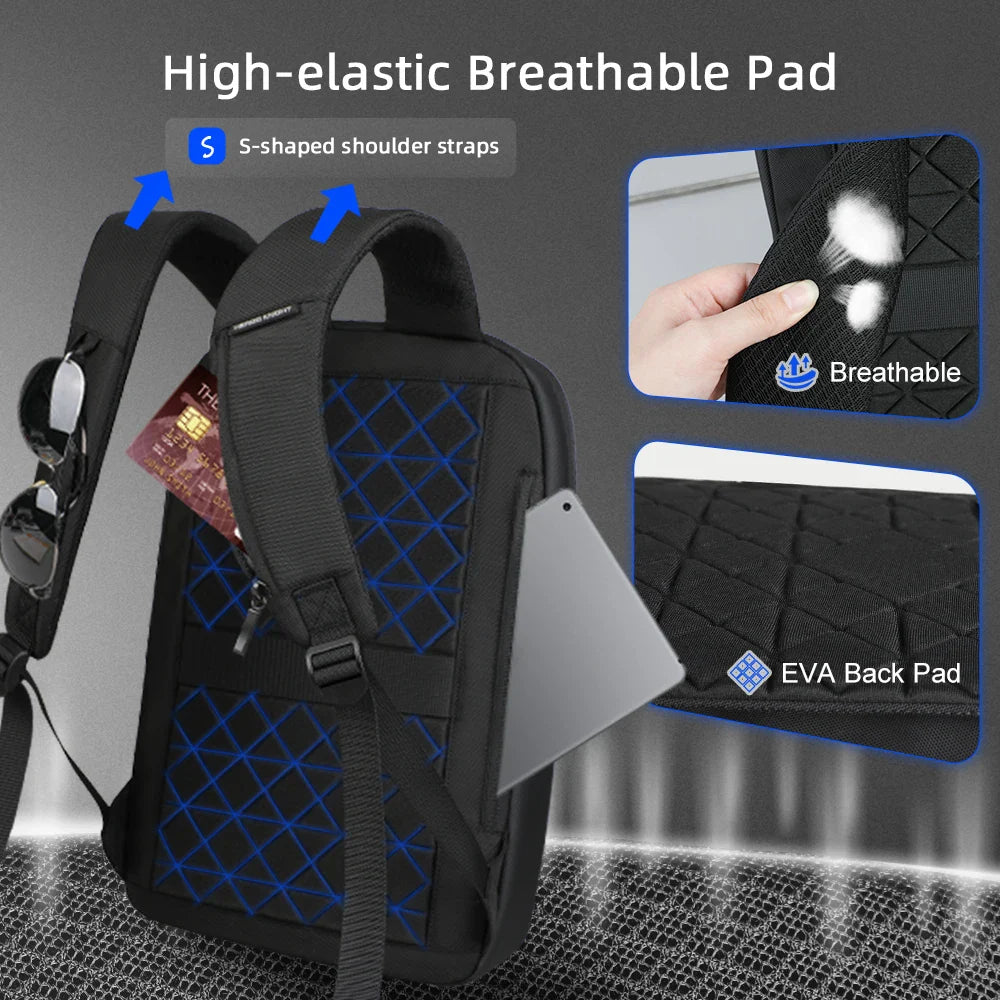 Handbagage rugzak met gewatteerde achterkant
