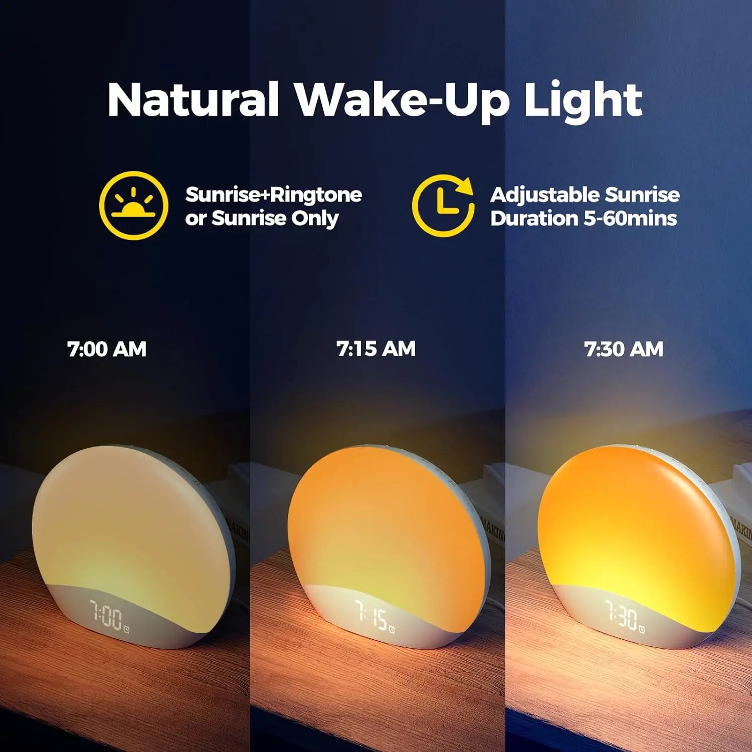 Wake up light met touchscreen – Makkelijk instellen