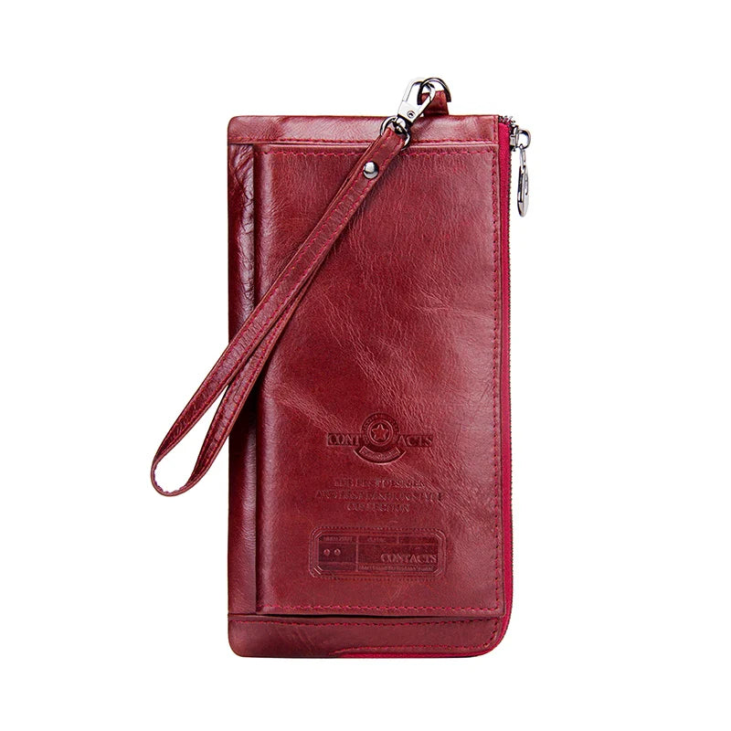 Portemonnee heren leer met contrasterende stiksels – Stoere look