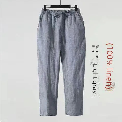 Zomerse linnen broek man met korte lengte – Licht en trendy