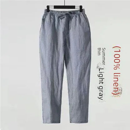 Zomerse linnen broek man met korte lengte – Licht en trendy