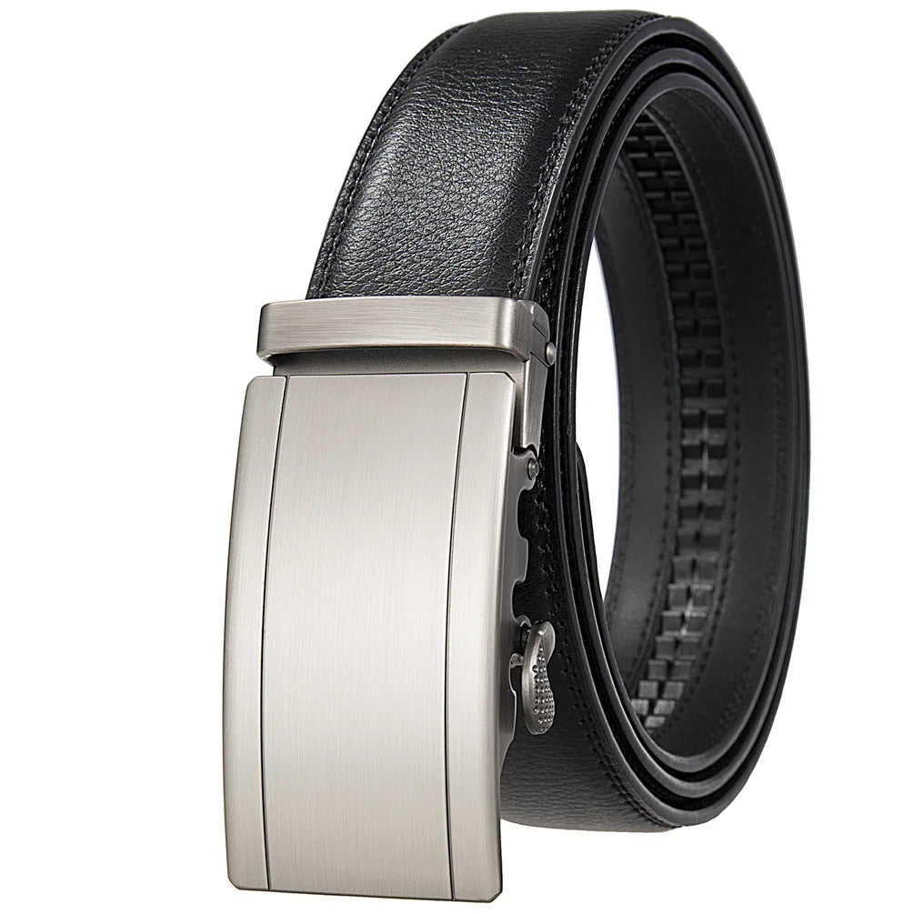 Herenriemen met decoratieve stiksels