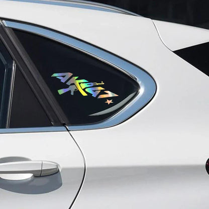 auto stickers - AK47 ontwerp met holografische glans voor unieke uitstraling