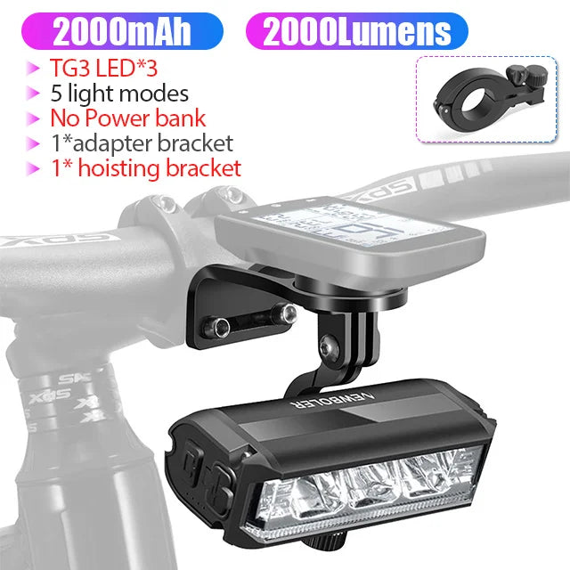 LED fietslamp met USB-oplaadfunctie