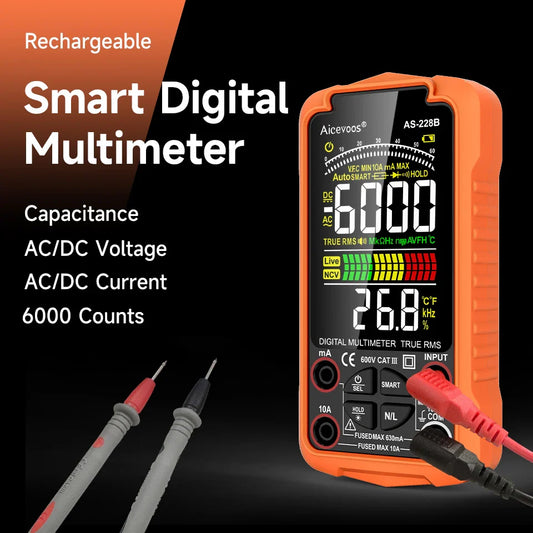 Multimeter voor meting van netspanning