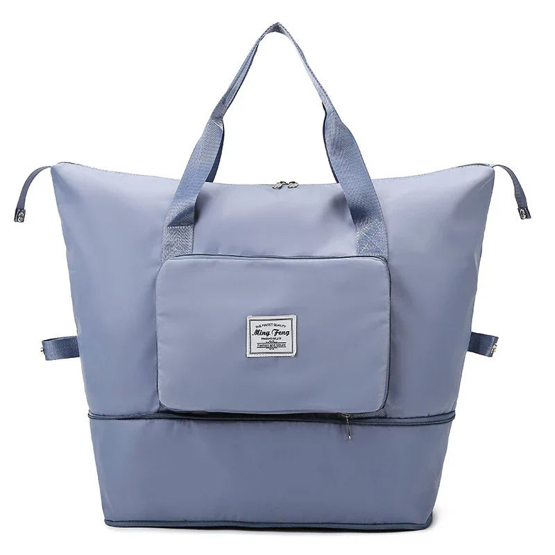 Trendy draagtas met rits en vakjes