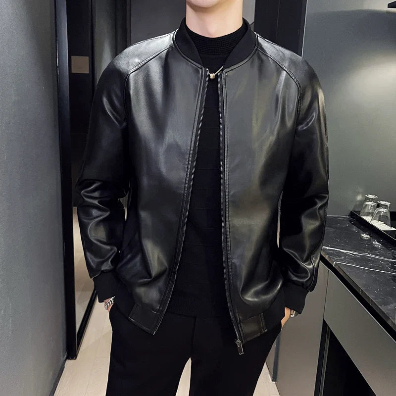 Moderne leren jassen heren met slim fit – Voor een verzorgde look