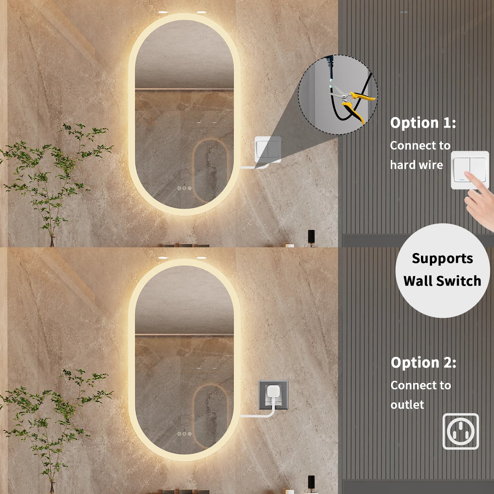 Luxe ronde spiegel met verlichting – Modern en elegant
