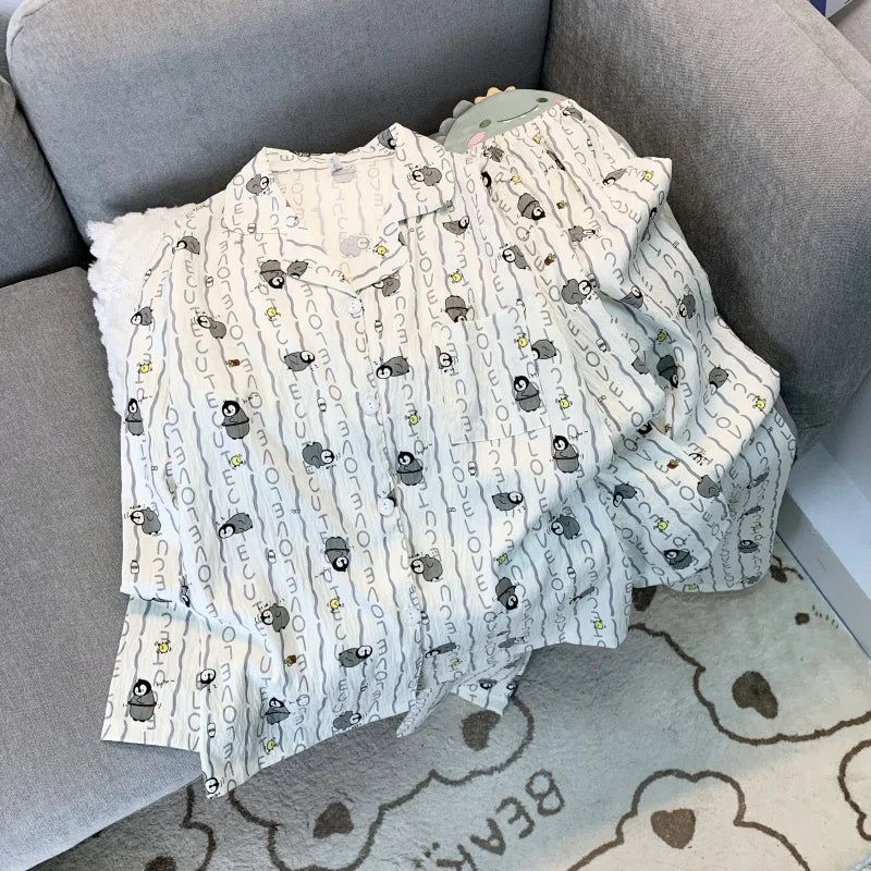 Dames pyjama set met klassieke look