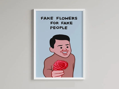 Poster met bloemen – Romantisch en zacht