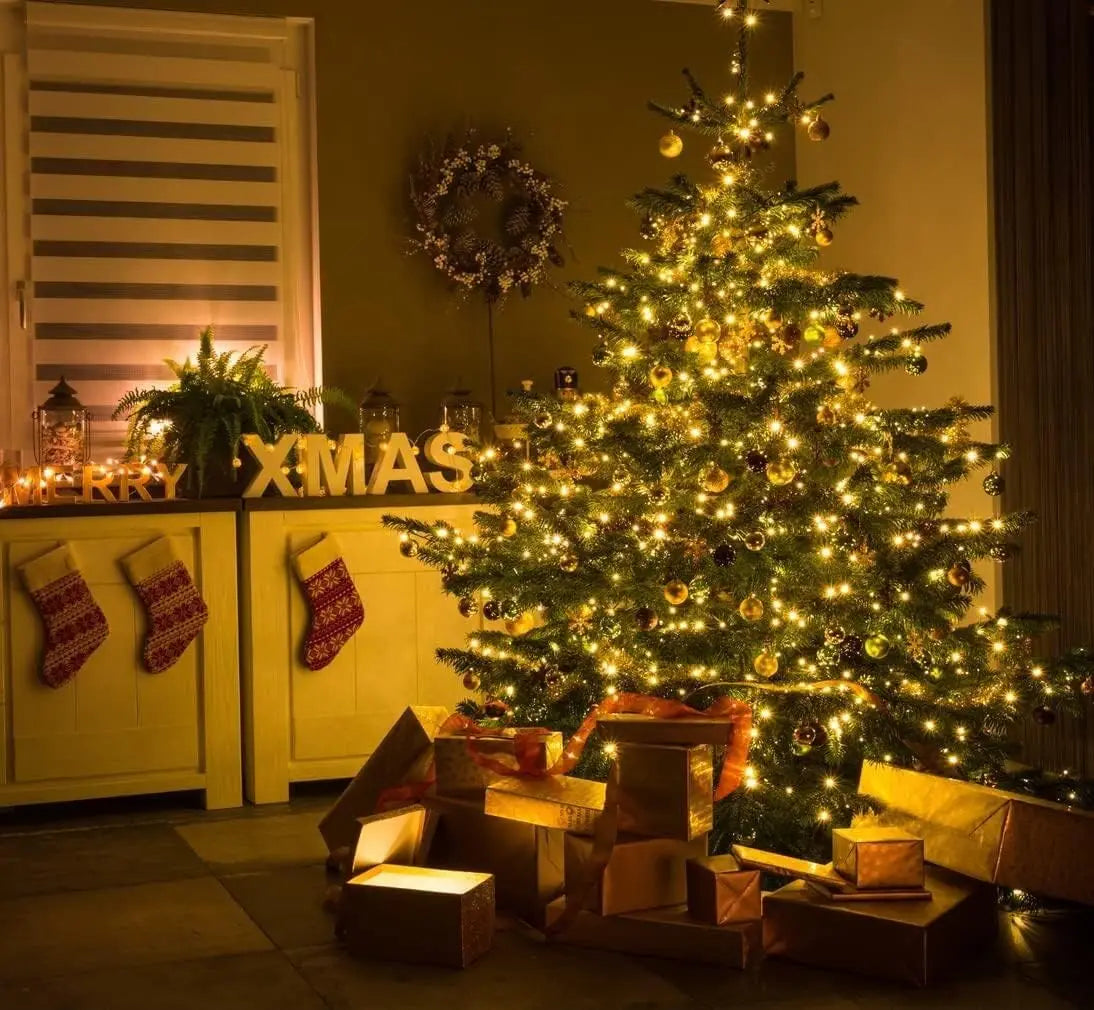 Lichtslinger met kerstballen – Feestelijk en uniek