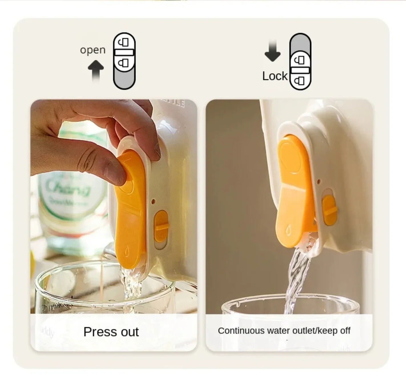 Drankdispenser met ijzeren houder – Stevig en industrieel