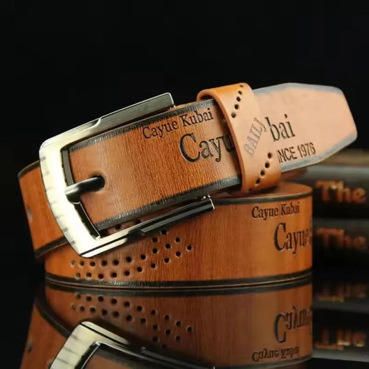 Riem heren van dik nerfleer met robuuste look