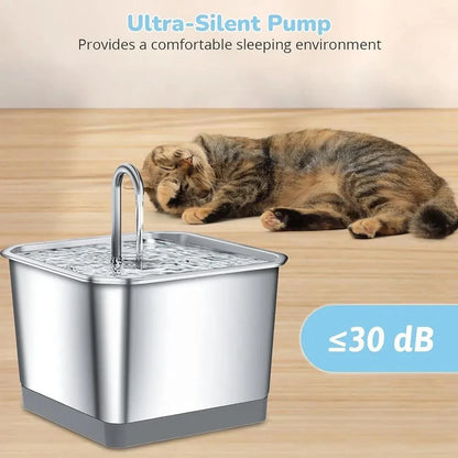 Waterfontein kat met LED-verlichting – Handig in het donker