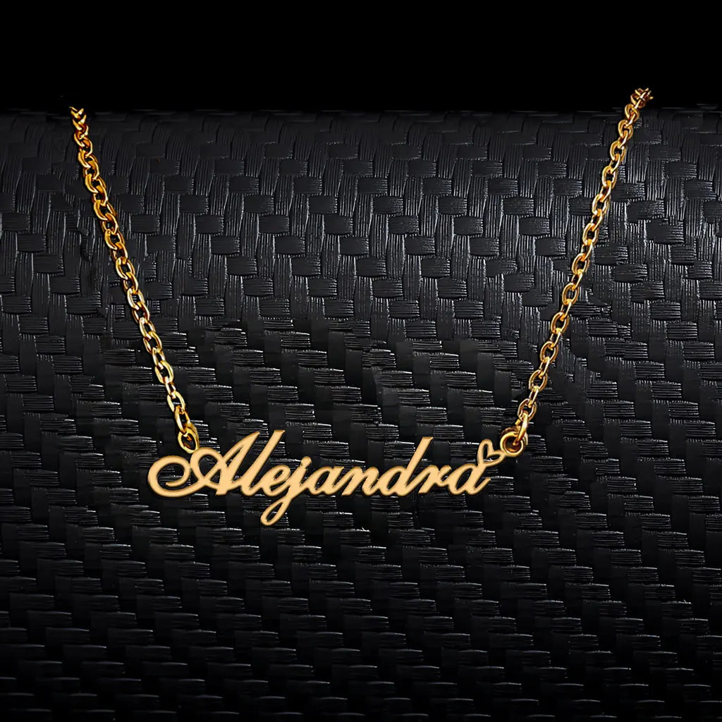 Ketting met naam en initialen gecombineerd