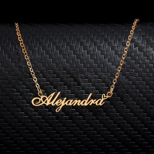 Ketting met naam en initialen gecombineerd