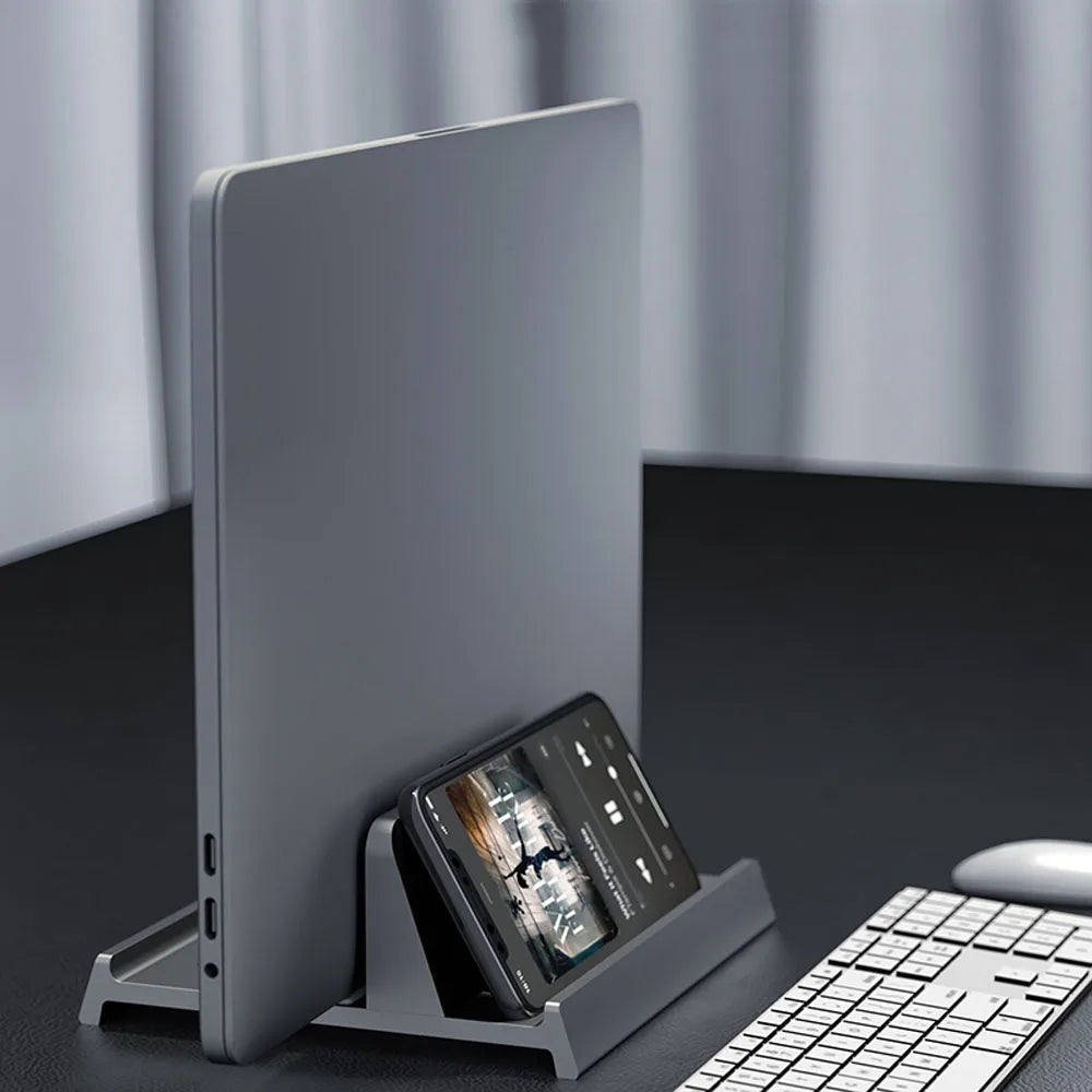 Metalen laptopstandaard voor stabiele werkhouding