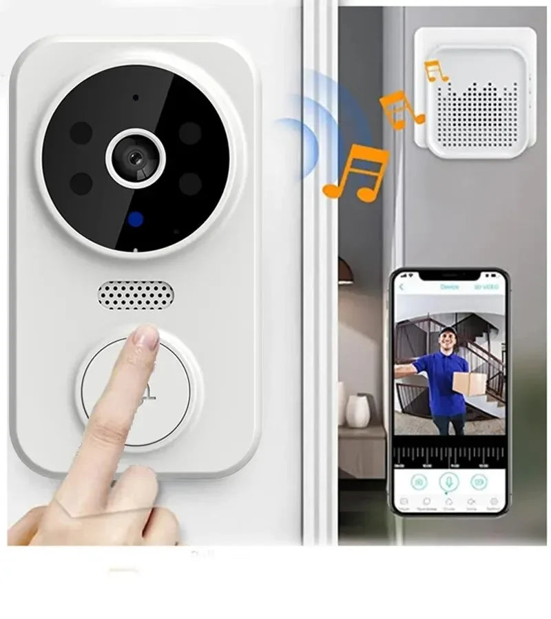 Deurbel met video en ingebouwde speaker – Spreek direct met bezoekers