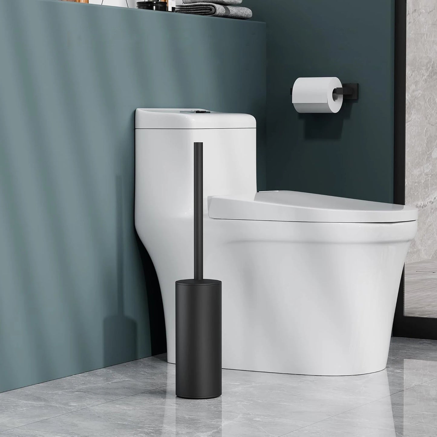 Toiletborstel met houder in betonlook – Stoer design