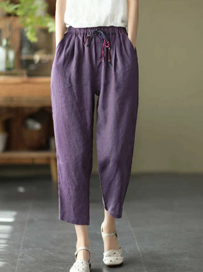 H&M linnen broek dames met rechte pijpen – Minimalistisch design