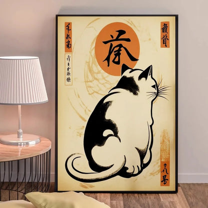 Wandposter met bloemen in vaas