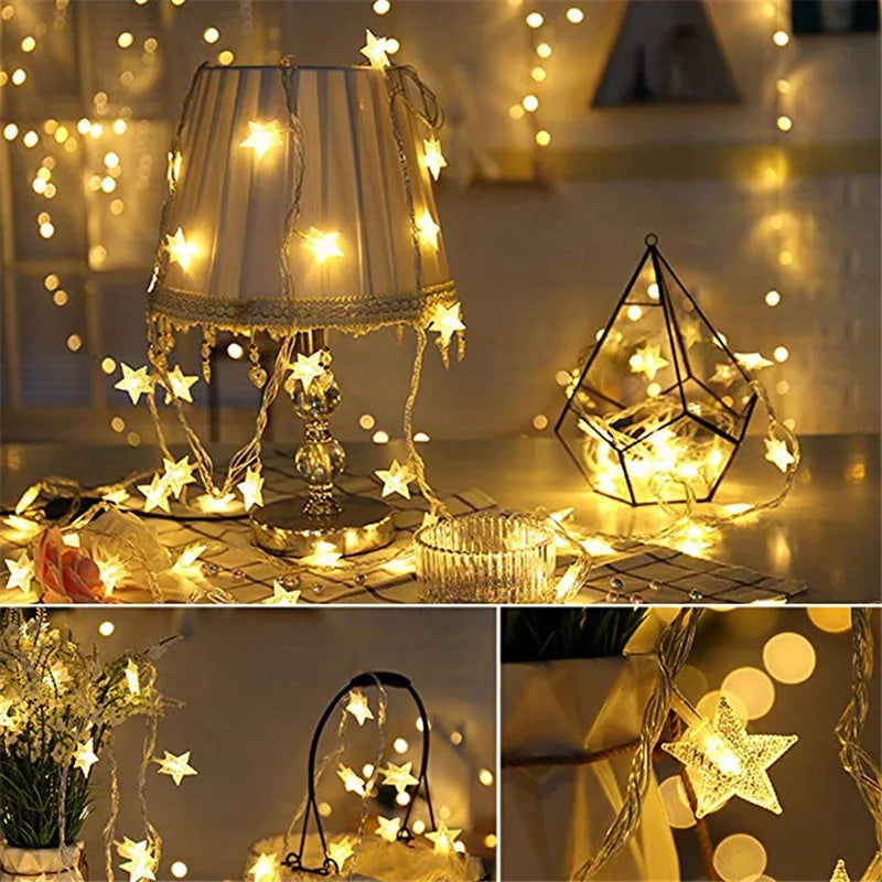 Licht slinger met witte bolletjes – Tijdloos en fris